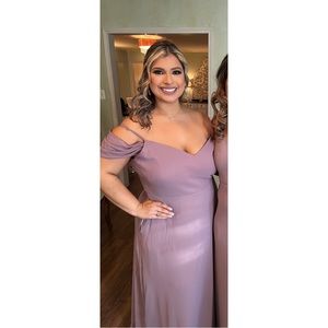 Bridesmaid dress, off the shoulder, size 1X, Birdy Grey brand.